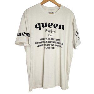 Good Karma Polycotton XL Queen Cream Colored Crew Neck Women Empowering Shirt